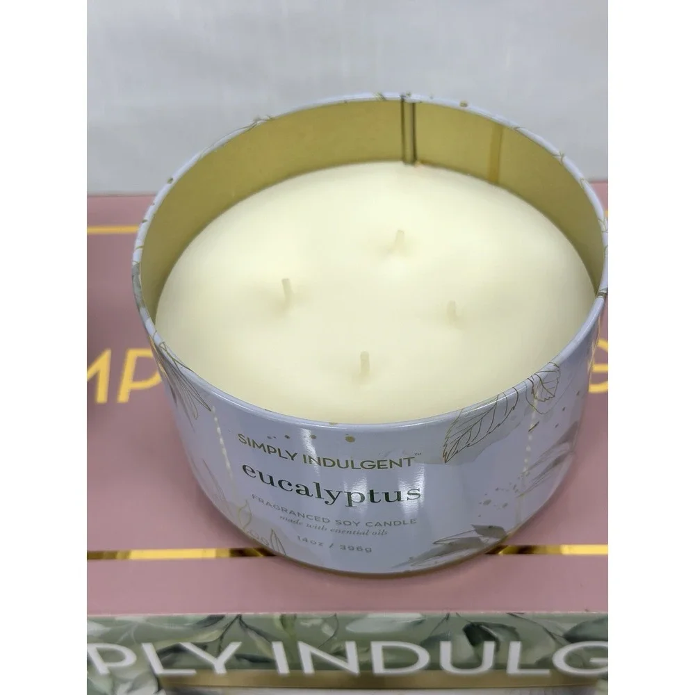 3 Piece Fragranced Candle Set Made with Essential Oils and Soy Wax -Each Cand